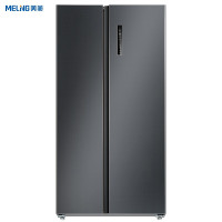 美菱 BCD-435WEJC 对开门冰箱 435L 二级效能 风冷无霜节能电脑控温大容量 灰色-星空灰