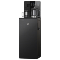 美菱 MY-N56 饮水机 高颜值富含偏硅酸家用高端大箱体智控多功能茶吧柜饮水一体一键全自动 石墨色 制热型 触屏款