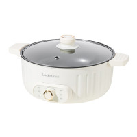 乐扣乐扣 EJP3365WHT 电火锅 5L 电蒸锅电煮锅家用多功能烤鱼烤肉锅