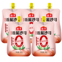 海天 番茄酱 0添加番茄沙司305g×5袋 果蔬沙司蘸薯条调味品番茄酱