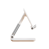 领臣 LC-352 手机座 手机便携伸缩支架 网课直播懒人便携折叠升降伸缩高度可调ipad支架 白色