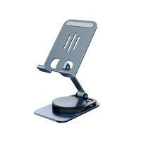 领臣 K6 金属旋转支架[360度旋转]手机支架桌面铝合金金属iPad平板通用-深空灰