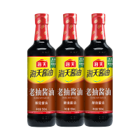 海天 调味品组合 老抽酱油500mL(PET瓶)×3瓶 红烧炒菜上色提鲜