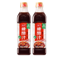海天 调味汁 糖醋汁580g(PET方瓶)×2瓶 家用糖醋排骨里脊糖醋鱼酸甜