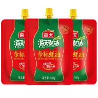 海天 蚝油 金标蚝油100g*3袋 提鲜 火锅蘸料 挤挤装耗油糖醋烧烤蘸料炒菜红烧凉拌调料调味品