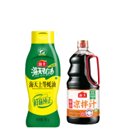 海天 调味品组合 鲜的凉拌汁1.28L×1瓶+上等蚝油590g×1瓶 万能调味汁