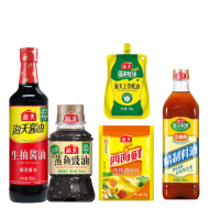 海天 调味品组合 生抽酱油500ml+蒸鱼豉油100ml+上等蚝油300g+四海鲜鸡精+精制料酒800ml
