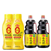 海天 调味品组合 0金标蚝油625g×2瓶+味极鲜酱油1.9L×2瓶 经典调味