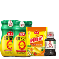海天 调味品组合 0添加黄豆酱800g×2瓶+0金标生抽100mL×1瓶+四海鲜鸡精