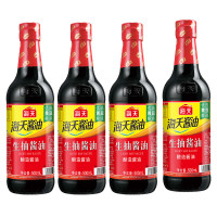 海天 生抽酱油500mL(PET瓶)*4瓶 调味品 红烧增鲜 厨房调味酱油 酱香浓郁