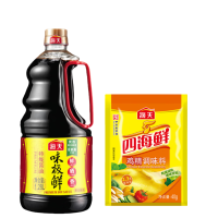海天 调味品组合 四海鲜鸡精40g(袋)×1+味极鲜酱油1.9L×1 炒菜凉拌