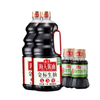 海天 调味品组合 鲜的白灼汁100mL×2瓶+鲜味生抽1.28L×2瓶