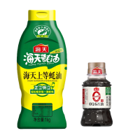 海天 调味品组合 0金标生抽100mL+上等蚝油1kg 提鲜去腥家用炒菜
