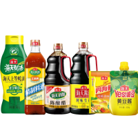 海天 调味品组合 上等蚝油+鲜味生抽+鲜鸡精+精制料酒+黄豆酱+陈酿醋