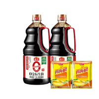 海天 调味品组合 四海鲜鸡精40g×2袋+0金标生抽1.28L×2瓶 提鲜家用