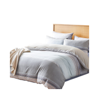 最生活 Z-8803 床垫被套枕套 仲夏时光全棉四件套 颜色:灰蓝