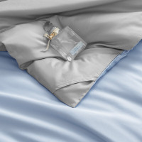 最生活 Z-8805 被套床垫枕套 长绒棉四件套-听海 颜色:蓝灰