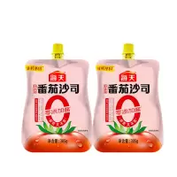 海天 调味品 番茄酱 0添加番茄沙司305g×2袋 果蔬沙司蘸薯条调味品番茄酱