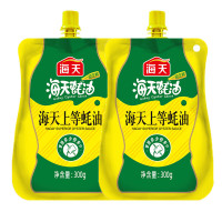 海天 上等蚝油300g×2袋 烹饪炒菜调味烧烤火锅油碟蘸料家用挤挤装