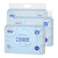 心相印 抽纸 3BDT2080(6包)80抽四层塑装净柔可溶卫生纸*3提