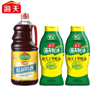 海天 调味料组合3900g(上等蚝油1kg×2+精制料酒1.9L×1)家用调味烹饪腌制炒菜套装