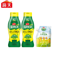 海天 调味料组合1380g(上等蚝油590g×2+玉米淀粉200g×1)家用调味烹饪腌制炒菜套装