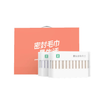 最生活条纹毛巾两条礼盒A-1182颜色:棕白+灰白毛巾规格:34*70cm/100g