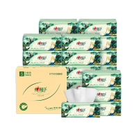 心相印 抽纸 DT15100 茶语丝享100抽三层塑装面巾纸IP款*24包