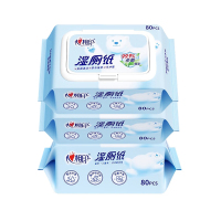 心相印 湿厕纸 3XCY080 湿厕纸系列80片装湿巾(云熊24-1版)*3包