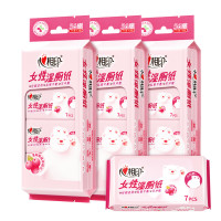 心相印 湿厕纸 3XCY007+P2(女性)湿厕纸系列女性7片装湿巾8包组合装云熊24-1版*3提组套