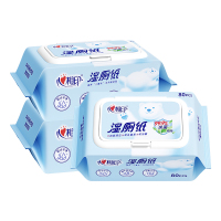 心相印 湿厕纸 3XSA080 云熊湿厕纸系列80片装杀菌湿巾25-2版*3包