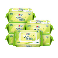 心相印 湿巾 6XCG080 大众杀菌系列经典茶香80片装湿巾25-1版*6包