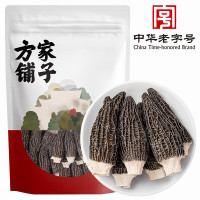 方家铺子 三星羊肚菌20g/袋装 朵型饱满 形似圆锥 剪柄去泥 尖顶明显 干度正好 手捏易碎 煲汤食补 甘甜爽口