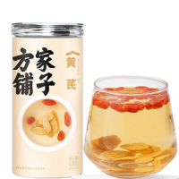 方家铺子 黄芪200g/瓶装 选用足龄壮根 主根45度斜切 金盏银盘菊花心 色泽自然淡黄 豆香浓郁醇香