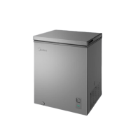 美的 BD/BC-143KMF(E) 钛钢灰 卧式冷柜 一级 定频 直冷 143L单温家用冰柜减霜冷藏冷冻柜两用