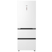 美的 BCD-400WUTGPZM(E)玉霜白 卧式冷柜 一级能效 变频 风冷 无霜 超薄零嵌入式电冰箱