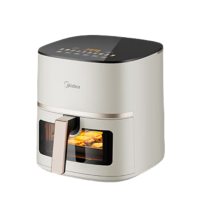 美的(Midea) MF-KZC5089 空气炸锅 5L 可视窗新款免翻面全金属内腔 蒸汽嫩炸多功能触屏