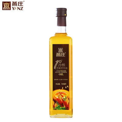 燕庄1°冷榨芝麻烹饪油720ml 100瓶