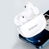 沃品WOPOW 降噪防水 无线蓝牙耳机TWS09 白色