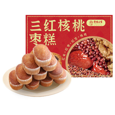 枣粮先生三红核桃 枣糕600g/盒