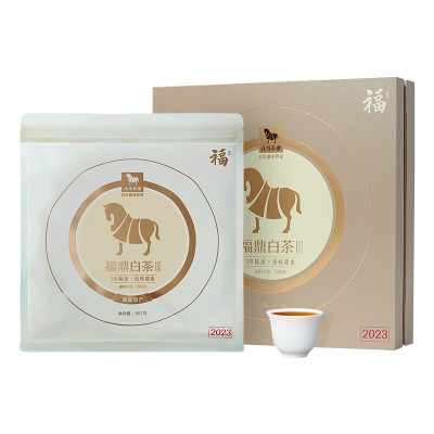 八马茶业 福鼎白茶 白牡丹 老白茶 福系列 茶叶 357g /饼