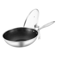 德铂(Debo)DEP-729 马里奥304不锈钢不粘炒锅32cm(单位:套)