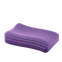 翼眠深睡格子TPE无压枕 波浪款