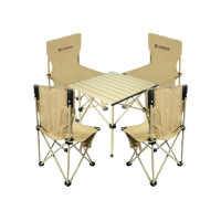 AIWOSN蛋卷桌椅套装(一桌4椅)AW-DJZY05 蛋卷桌50*53*50cm 折叠椅39*39*63cm