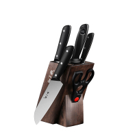 张小泉 拾味系列套装刀具七件套D300161 磨刀棒刀座斩骨刀切片刀小厨刀水果刀剪刀