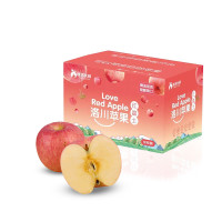 鲜知臻食 洛川红富士苹果精品80mm4.8-5斤(11-12枚)水果箱装