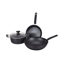 韩尔 西诺克麦饭石三件套 一锅多用 多灶通用 HR-JT33-04