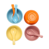 栢士德 艾斯塔陶瓷碗套装BST-1024(4.75寸碗*4个+勺子4个)