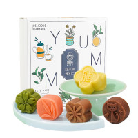 雅觅茶食同享礼盒372g 混合口味绿豆糕/盒