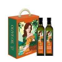 纳福汇恩纳尔特级初榨橄榄油500ml*2进口原油食用油雅致经典礼盒装